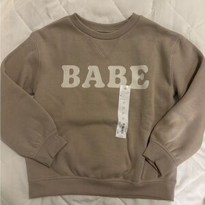 Little Co. by Lauren Conrad crewneck “BABE” Sweatshirt NWT Size 5T